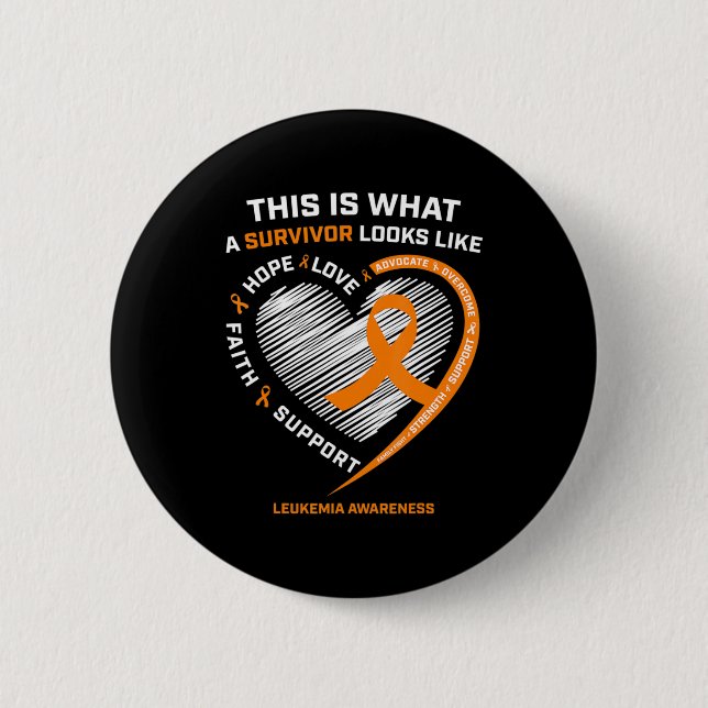 Leukaemia Awareness  Survivor Gifts Men Women Kids 2 Inch Round Button (Front)
