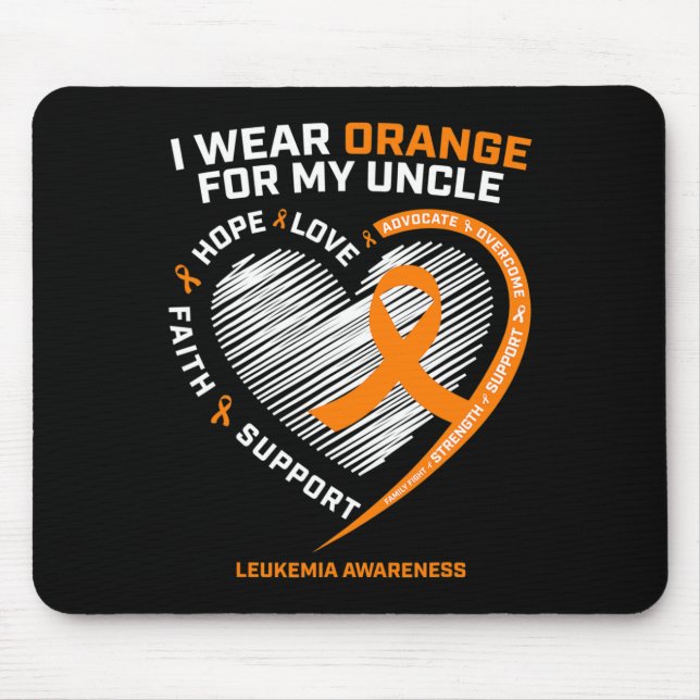 Leukaemia Awareness  Uncle Men's Women's Kids Leuk Mouse Pad (Front)