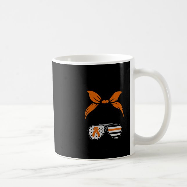 Leukaemia Awareness Warrior Support Squad Messy Bu Coffee Mug (Right)