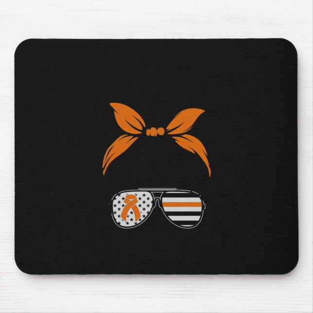 Leukaemia Awareness Warrior Support Squad Messy Bu Mouse Pad (Front)