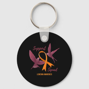 Leukaemia Awareness Warrior Survivor Support Squad Keychain