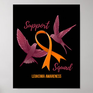 Leukaemia Awareness Warrior Survivor Support Squad Poster