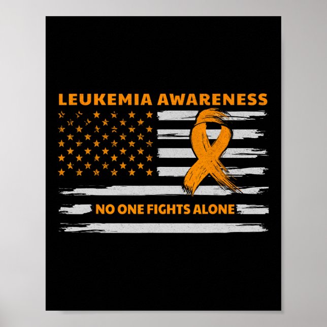 Leukaemia Awareness We Fight Cancer Together Cure  Poster (Front)