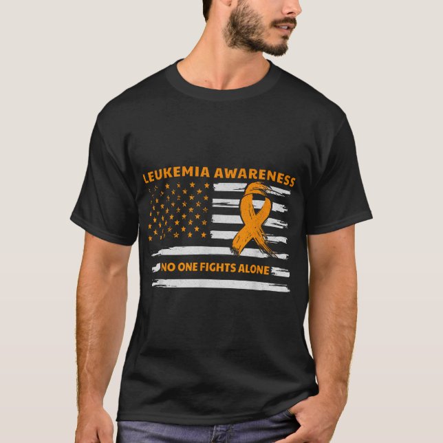 Leukaemia Awareness We Fight Cancer Together Cure  T-Shirt (Front)