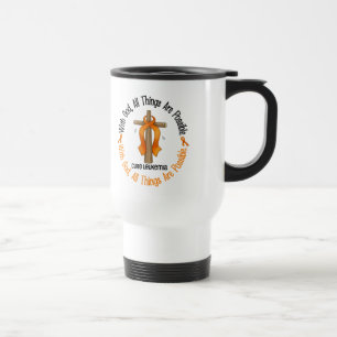 Leukaemia Awareness WITH GOD CROSS Travel Mug