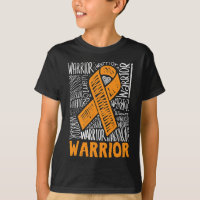 Leukaemia Blood Cancer Warrior Orange Ribbon Aware