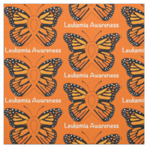 Leukaemia Butterfly Awareness Ribbon Fabric