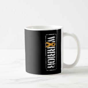 Leukaemia Cancer Awareness - Military Warrior Ribb Coffee Mug