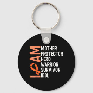 Leukaemia Cancer Awareness Mother Hero Warrior Keychain