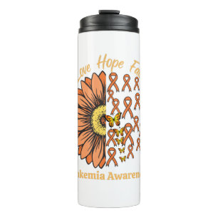 Leukaemia Cancer Awareness Sunflower Thermal Tumbler