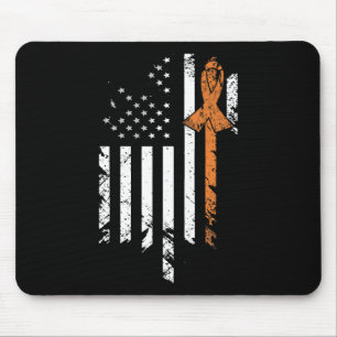 Leukaemia Cancer Awareness Vintage Us American Fla Mouse Pad