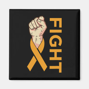 Leukaemia Cancer Orange Ribbon Awareness Support Magnet
