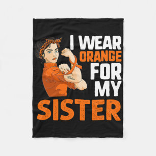 Leukaemia Cancer Strong Woman Fleece Blanket