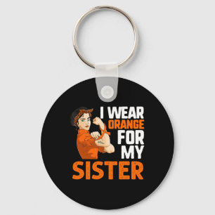 Leukaemia Cancer Strong Woman Keychain