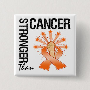 Leukaemia Cancer - Stronger Than Cancer 2 Inch Square Button