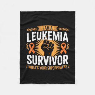 Leukaemia cancer survivor awareness ribbon shirts fleece blanket