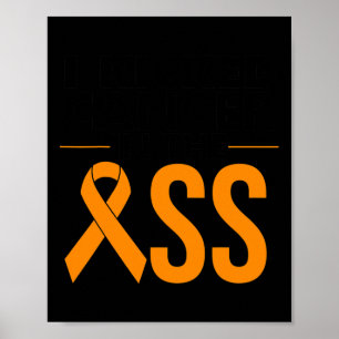 Leukaemia Cancer Survivor Gift Funny Blood Cancer Poster