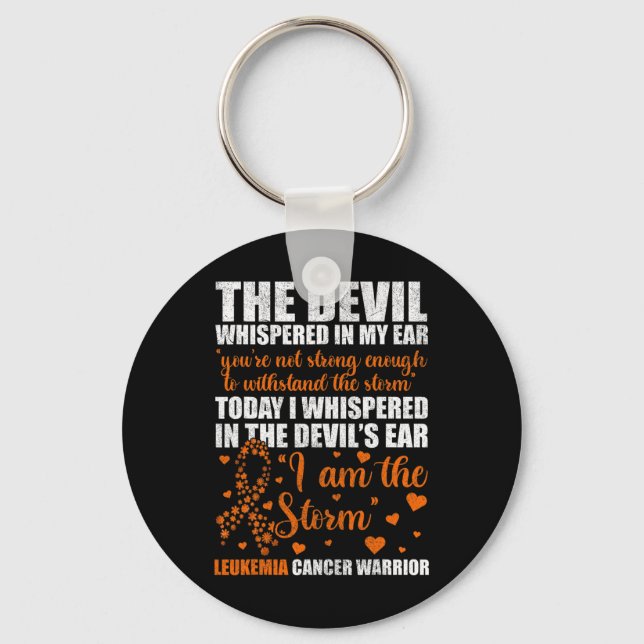 Leukaemia Cancer Warrior  Keychain (Front)