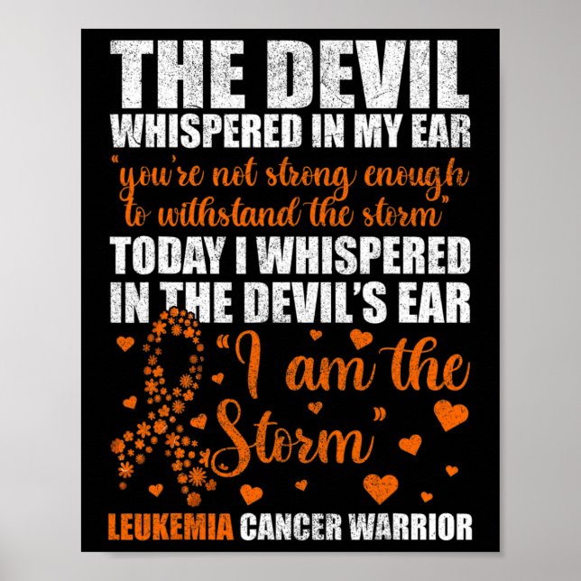 Leukaemia Cancer Warrior  Poster (Front)