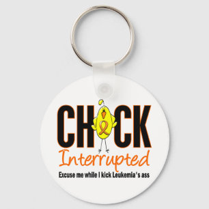 Leukaemia Chick Interrupted Keychain