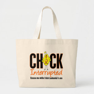 Leukaemia Chick Interrupted Large Tote Bag