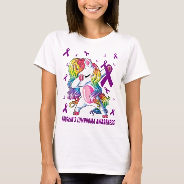 leukaemia dabbing unicorn warrior T-Shirt (Front)