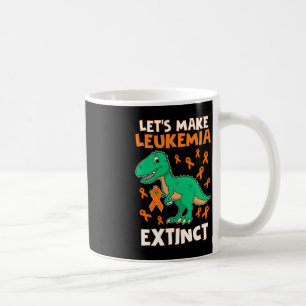 Leukaemia Dinosaur Orange Ribbon Hematologist Rept Coffee Mug