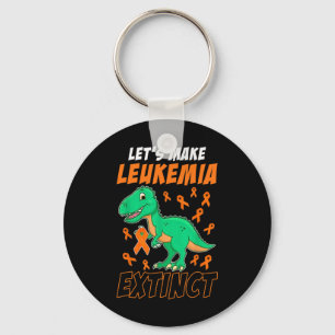 Leukaemia Dinosaur Orange Ribbon Hematologist Rept Keychain