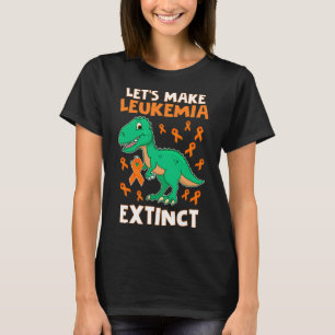 Leukaemia Dinosaur Orange Ribbon Hematologist Rept T-Shirt