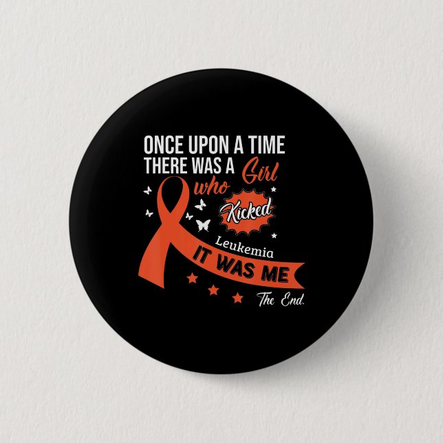 Leukaemia Fight Cancer Ribbon 1 2 Inch Round Button (Front)