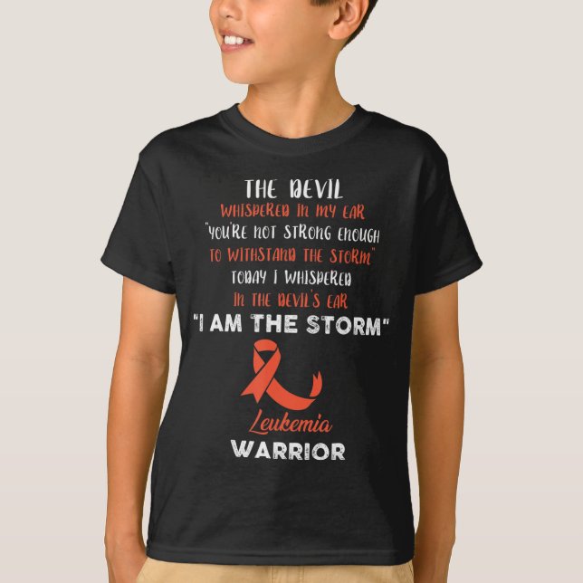 Leukaemia Fight Cancer Ribbon 4 T-Shirt (Front)