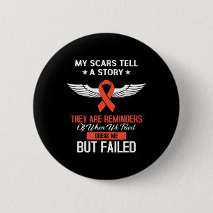 Leukaemia Fight Cancer Ribbon 57 2 Inch Round Button