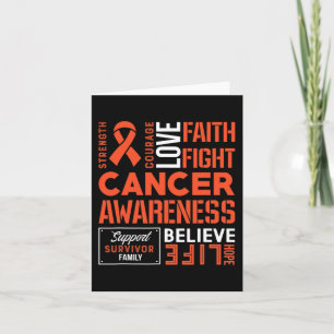 Leukaemia Fight Cancer Ribbon 5 Card