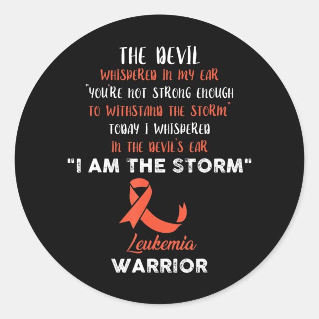 Leukaemia Fight Cancer Ribbon 8 Classic Round Sticker (Front)