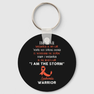 Leukaemia Fight Cancer Ribbon 8 Keychain