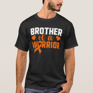 Leukaemia For Men Boys Brother Of A Warrior Ribbo T-Shirt