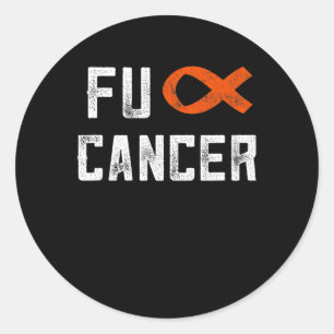 Leukaemia Gifts For Women Fck Cancer Chemo F Cance Classic Round Sticker