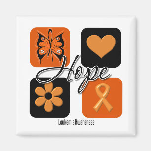 Leukaemia Hope Love Inspire Awareness Magnet