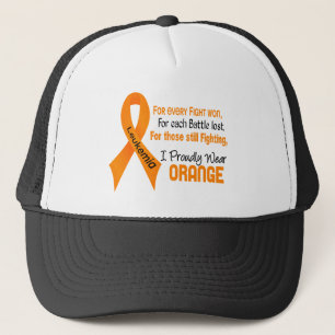 Leukaemia I Proudly Wear Orange Trucker Hat