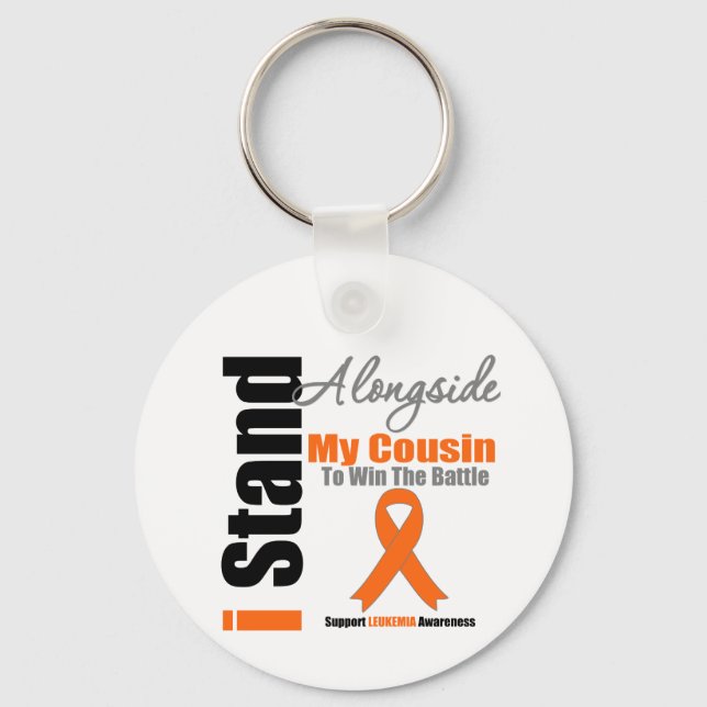 Leukaemia I Stand Alongside My Cousin Keychain (Front)