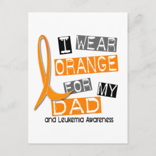 Leukaemia I Wear Orange For My Dad 37 Postcard