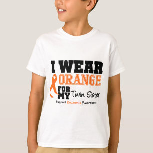 Leukaemia I Wear Orange For My Twin Sister T-Shirt