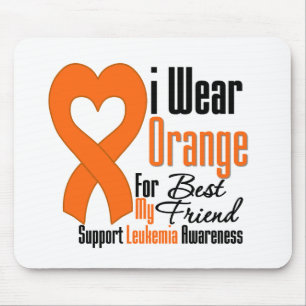 Leukaemia I Wear Orange Ribbon For My Best Friend Mouse Pad