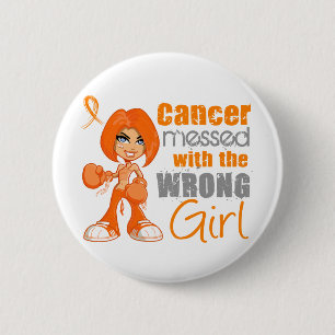 Leukaemia Messed With Wrong Girl.png 2 Inch Round Button