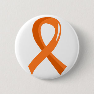 Leukaemia Orange Ribbon 3 2 Inch Round Button