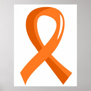 Leukaemia Orange Ribbon 3 Poster