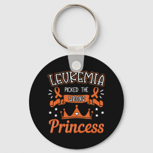 Leukaemia Picked The Wrong Princess Cancer Awarene Keychain