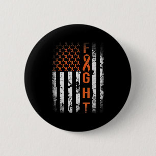 Leukaemia Ribbon Fight American Flag Leukaemia Awa 2 Inch Round Button