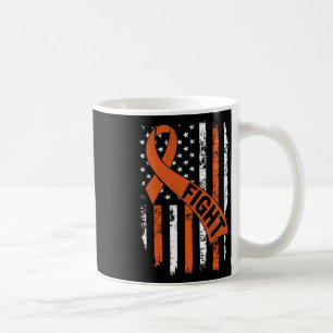 Leukaemia Ribbon Fight American Flag Leukaemia Awa Coffee Mug