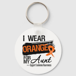 Leukaemia Ribbon For My Aunt Keychain